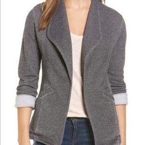 Calson knit blazer, black, petite XXS